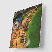 ジョン・ファルターによるゴルフ・ドライブ・レンジ スクエア壁時計 (傾斜)