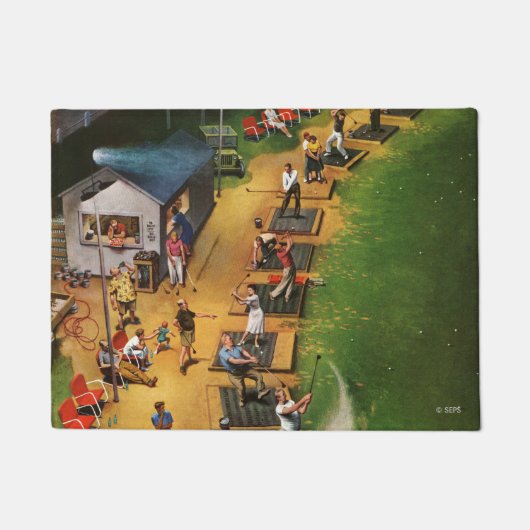 ジョン・ファルターによるゴルフ・ドライブ・レンジ ドアマット (正面)