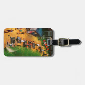 ジョン・ファルターによるゴルフ・ドライブ・レンジ ラゲッジタグ (正面横)