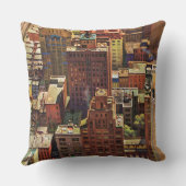 ジョン・ファルターによるニューヨーク市の鳥瞰図 クッション (裏面)