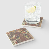 ジョン・ファルターによるニューヨーク市の鳥瞰図 ストーンコースター (横)