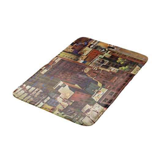 ジョン・ファルターによるニューヨーク市の鳥瞰図 バスマット (アングル)