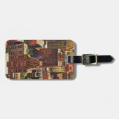 ジョン・ファルターによるニューヨーク市の鳥瞰図 ラゲッジタグ (正面横)