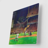 ジョン・ファルターの光の下に スクエア壁時計 (傾斜)