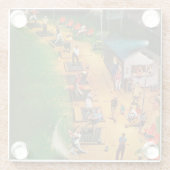 ジョン・ファーターによるゴルフ練習場 ガラスコースター (裏面)