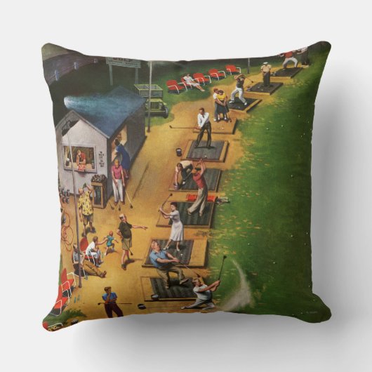 ジョン・ファーターによるゴルフ練習場 クッション (裏面)