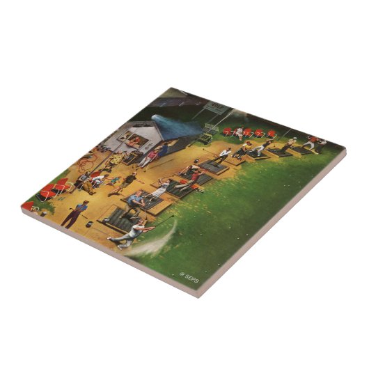 ジョン・ファーターによるゴルフ練習場 タイル (側面)