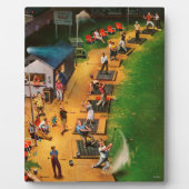 ジョン・ファーターによるゴルフ練習場 フォトプラーク (正面)