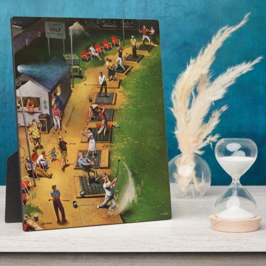 ジョン・ファーターによるゴルフ練習場 フォトプラーク (側面)