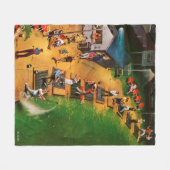 ジョン・ファーターによるゴルフ練習場 フリースブランケット (正面(横))