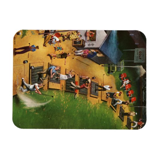 ジョン・ファーターによるゴルフ練習場 マグネット (横)