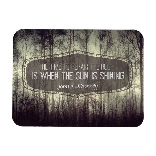 ジョン・フィッツジェラルド・ケネディ感動的引用文修理 マグネット (横)