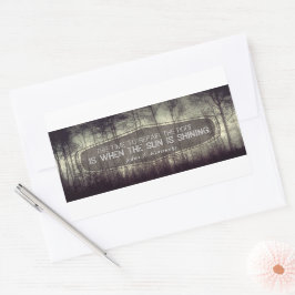 ジョン・フィッツジェラルド・ケネディ感動的引用文修理 長方形シール