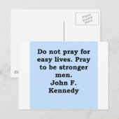 ジョン・フケネディ引用文 ポストカード (正面/裏面)