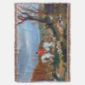 ジョン・フレデリック・ヘリング 「サフォークの狩猟」1833 スローブランケット (正面縦)