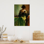 ジョン・ホワイト・アレクサンダーによる黒と緑の習作 ポスター (キッチン)