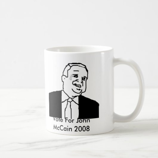 ジョン・マケインのマグのための投票 コーヒーマグカップ (右)