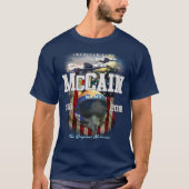 ジョン・マケイン元の異端的なアメリカの英雄 Tシャツ (正面)