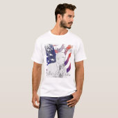 ジョン・マケイン平和捕虜収容所アメリカ国旗のアイテム Tシャツ (正面フル)