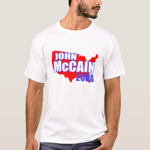 ジョン・マケイン赤いアメリカの2008年のTシャツ Tシャツ