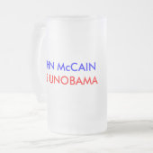 ジョン・マケイン: UNOBAMA フロストグラスビールジョッキ (正面左)