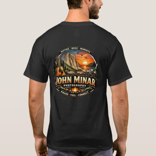 ジョン・ミナー 写真と音楽 Tシャツ (裏面)