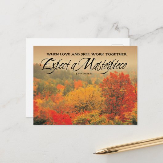 ジョン・ラスキン感動的引用文「最高傑作」 ポストカード (正面/裏面インサイチュ)