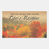 ジョン・ラスキン感動的引用文「最高傑作」 長方形シール (正面)