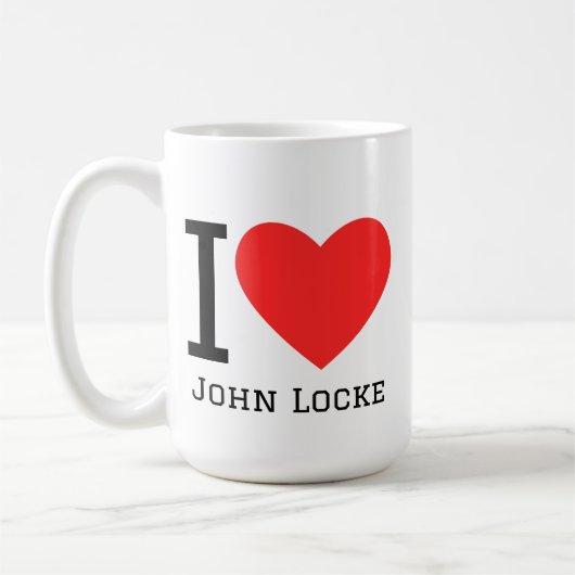 ジョン・ロックが好き コーヒーマグカップ (左)