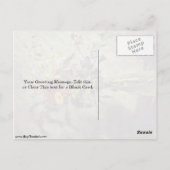 ジョン・巡査によるガラスの花瓶の勉強の花 ポストカード (裏面)