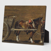 ジョン・巡査 |ハの二頭の馬を持つ農用カート フォトプラーク (側面)