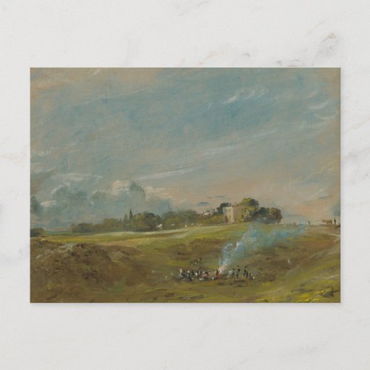 ジョン・巡査 – Hampstead Heath、焚き火 ポストカード (正面)