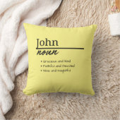ジョン、男のパーソナライズされた子の名前の定義 クッション (ブランケット)