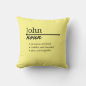 ジョン、男のパーソナライズされた子の名前の定義 クッション (正面)