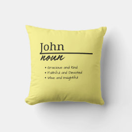 ジョン、男のパーソナライズされた子の名前の定義 クッション
