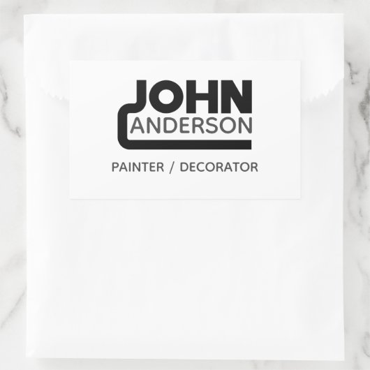 ジョン 長方形シール (バッグ)