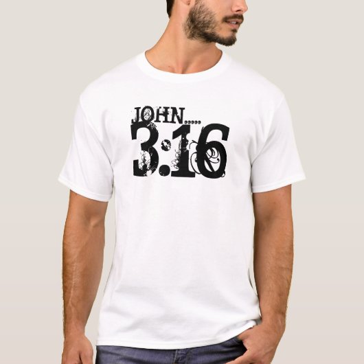 ジョン..... 3: 16、 Tシャツ (正面)