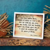 ジョン。Fケネディ引用文 フォトプラーク (側面)