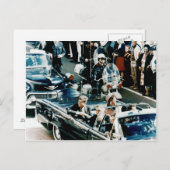 ジョン・F・ケネディとジャッキーのモーターケードダラス ポストカード (正面/裏面)