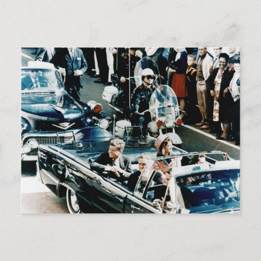 ジョン・F・ケネディとジャッキーのモーターケードダラス ポストカード (正面)