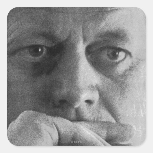 ジョン・F・ケネディの写真 スクエアシール (正面)