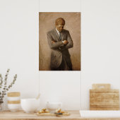 ジョン・F・ケネディ大統領のポートレート絵画ズ ポスター (キッチン)