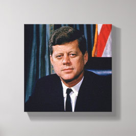 ジョン・F・ケネディ大統領ポートレートJFK 35th 8x8 キャンバスプリント