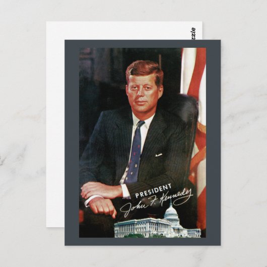 ジョン・F・ケネディ大統領ヴィンテージポストカード ポストカード (正面/裏面)
