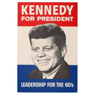 ジョン・F・ケネディ大統領選挙運動ポスター メタルプリント