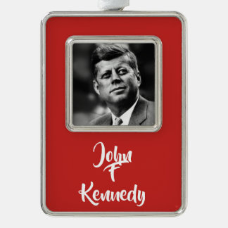 ジョン・F・ケネディ大統領 シルバープレートフレームオーナメント