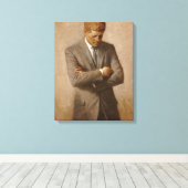 ジョン・F・ケネディ米国大統領(John F. Kennedy)by Aaron Shikler キャンバスプリント (インサイチュ (ウッドフロア))