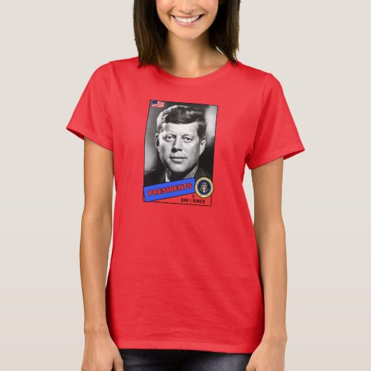 ジョン・F・ケネディ野球カード Tシャツ (正面)