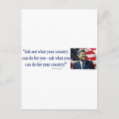 ジョン・F・ケネディ頼-お住まいの国とは異なる ポストカード (正面)