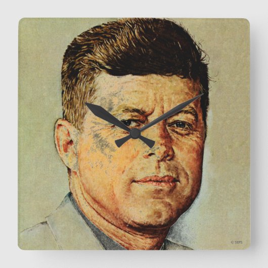 ジョン・F・ケネディ・イン・メモリアム スクエア壁時計 (正面)